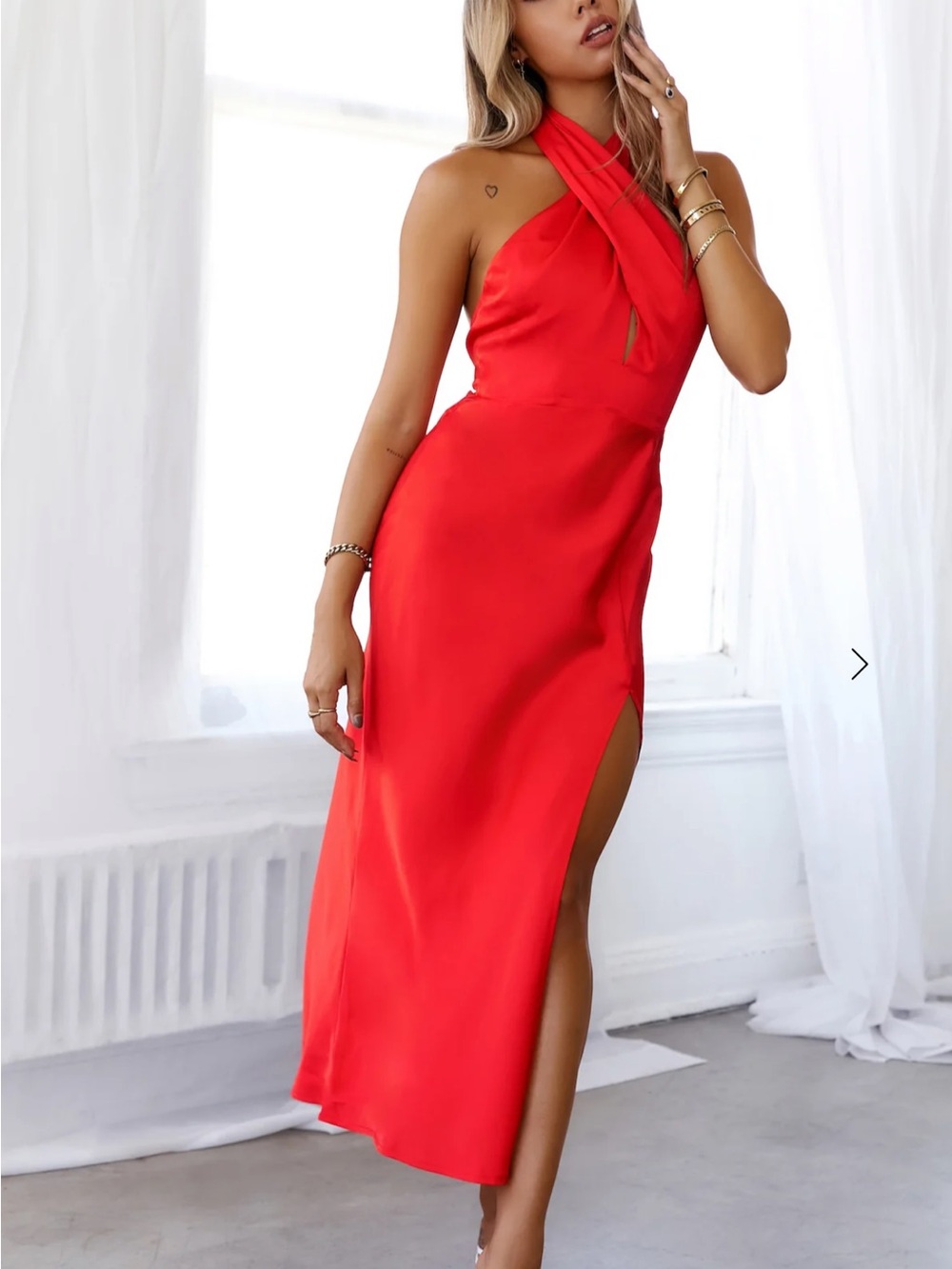 HELLO MOLLY PARADISE KISSES MAXI DRESS RED
